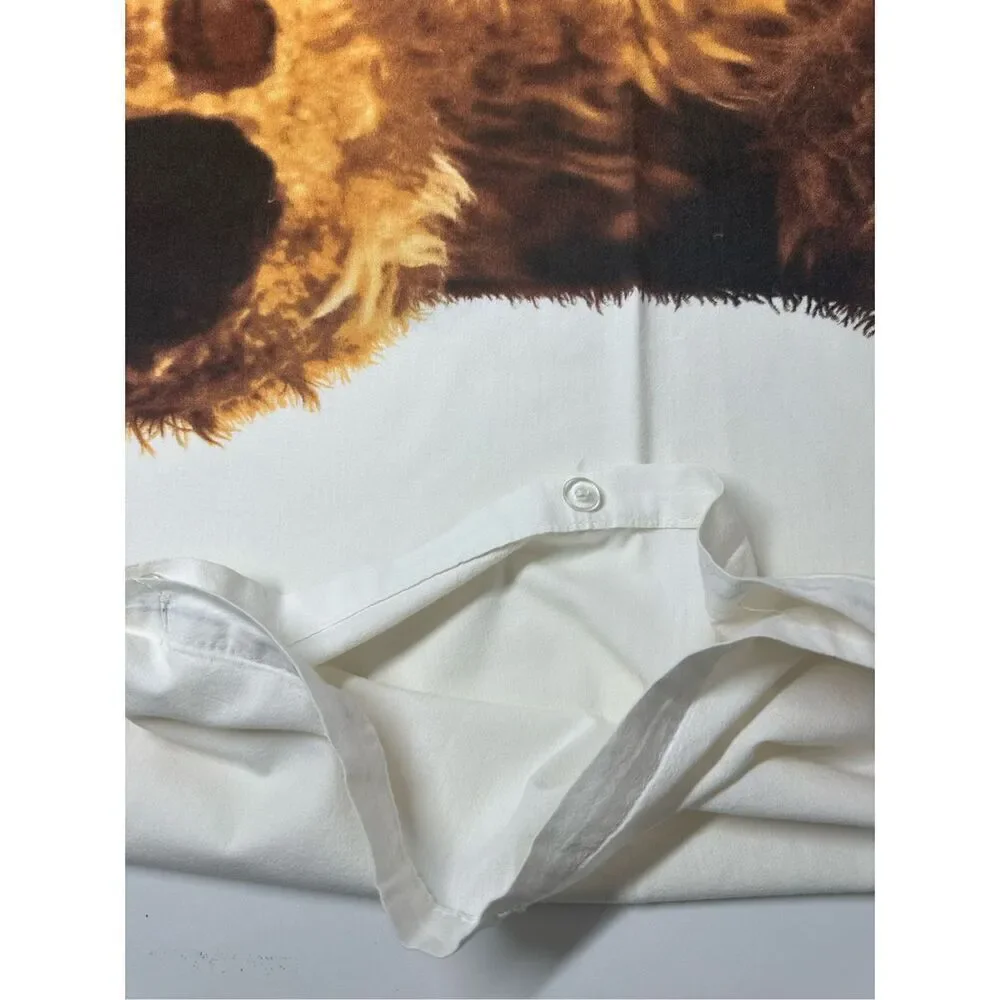 Vintage Rare Set  Duvet/Pillowcase Teddy Bear Print Cotton Made in Germany *Note